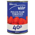 lifestyle value plum tomatoes 45p 400g