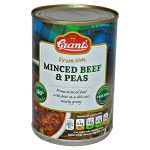 grants minced beef & peas 392g